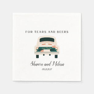 Tränen und Biere nur verheiratet Cocktail Napkin Serviette