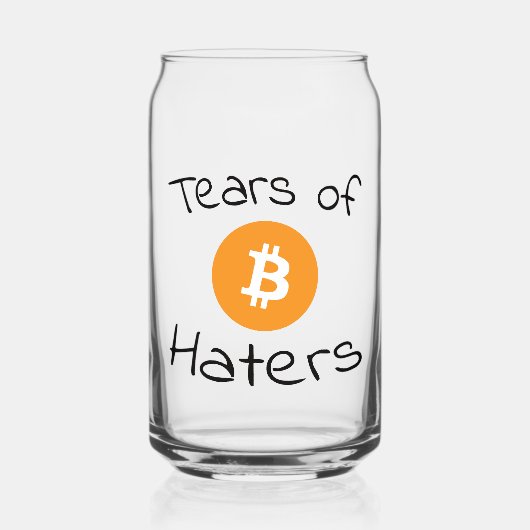 Tränen von Bitcoin Haters BTC Crypto Dosenglas (Vorderseite)