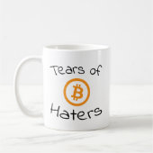 Tränen von Bitcoin Haters Funny BTC Kaffeetasse (Links)