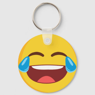 Tränen von Joy Face Emoji Button Schlüsselanhänger
