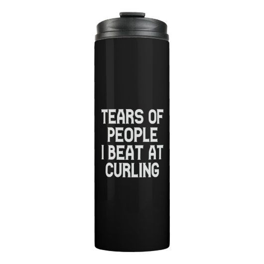 Tränen von Leuten, die ich bei Curling Funny Sport Thermosbecher (Vorderseite)