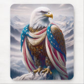 Tränenadler mit amerikanischer Flagge Mousepad (Vorne)