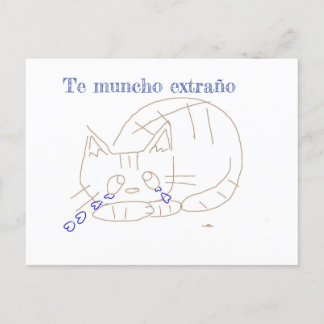 Tränenkatze Postkarte