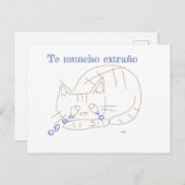 Tränenkatze Postkarte (Vorne/Hinten)