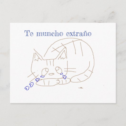 Tränenkatze Postkarte (Vorderseite)
