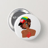Tränenschaltfläche der schwarzen Frau Button (Vorne & Hinten)