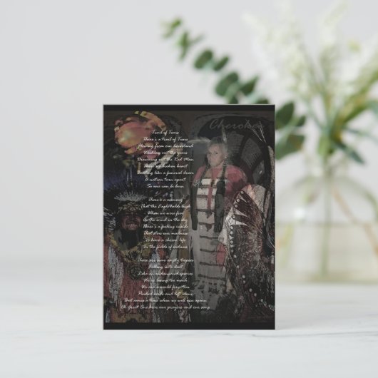 Tränenspur Postkarte (Stehend Vorderseite)