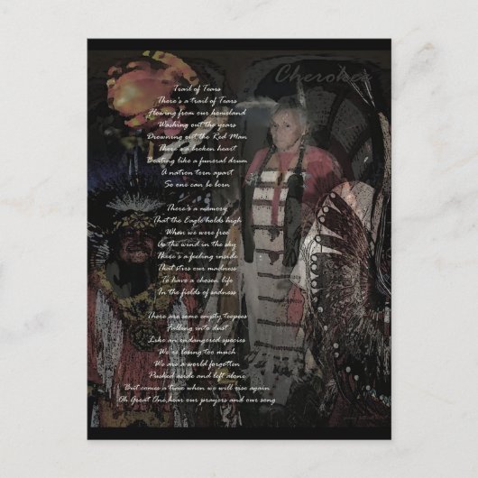 Tränenspur Postkarte (Vorderseite)