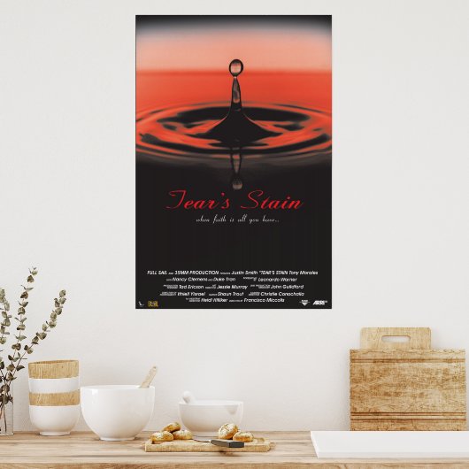 Tränenstain Poster (Küche)