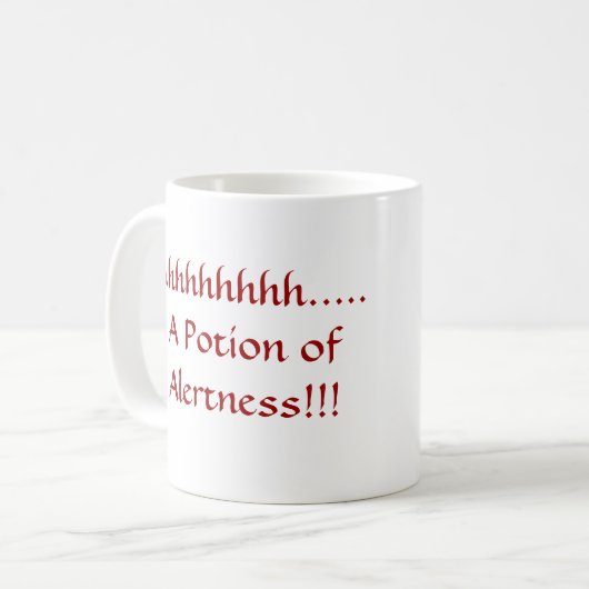 Trank von Wachsamkeit Kaffeetasse (Vorderseite Links)