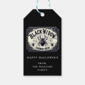 Tränke Halloween-Party Black Widow Web Geschenkmar Geschenkanhänger (Vorderseite)