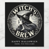 Tränke Halloween-Party Hexenbrauenweinetikett Weinetikett (Einzelnes Label)
