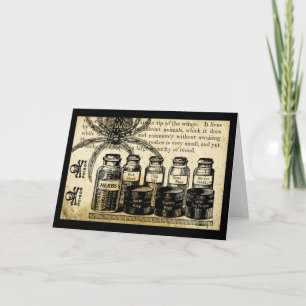 Tränke Spinnen-Schädel-Kreuz-Knochen Gift Karte