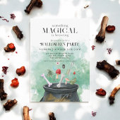 Tränke und Zauber Hexen Cauldron Halloween-Party Einladung