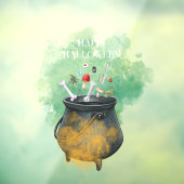 Tränke, Zauber & Zauberhexen Cauldron Halloween Fensteraufkleber (Blatt 3)