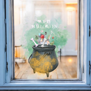 Tränke, Zauber & Zauberhexen Cauldron Halloween Fensteraufkleber