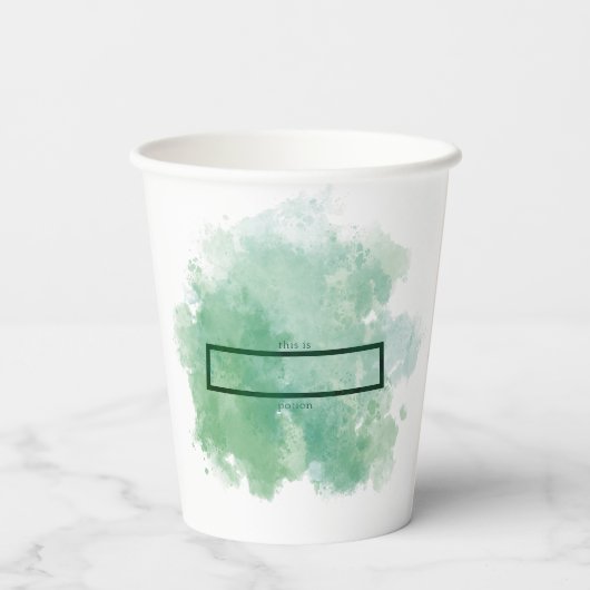 Tränke, Zauber & Zauberhexen Cauldron Halloween Pappbecher (Rückseite)