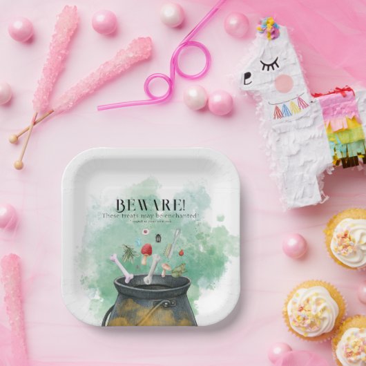 Tränke, Zauber, Zauberhexen Cauldron Pappteller (Party)