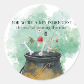 Tränke, Zauber & Zauberhexen Cauldron Runder Aufkleber (Vorderseite)