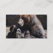 Tränkender Bär Visitenkarte (Rückseite)
