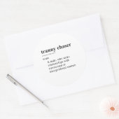 TRANNY CHASER RUNDER AUFKLEBER (Umschlag)