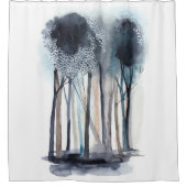 Tranquil abstrakte Bäume Duschvorhang (Vorderseite)