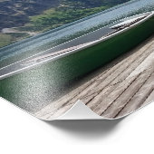 Tranquil Alpine Lake and Boats Photograph Fotodruck (Ecke)