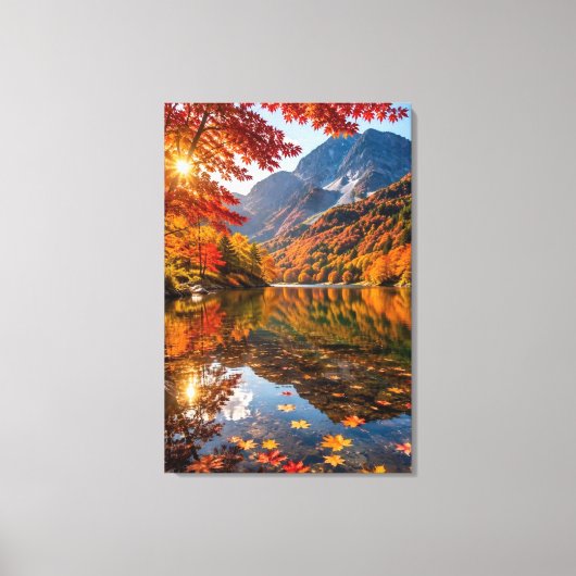 Tranquil Autumn Mountains Crisp Alpine Air Artwork Leinwanddruck (Vorderseite)
