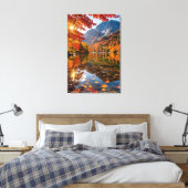 Tranquil Autumn Mountains Crisp Alpine Air Artwork Leinwanddruck (Insitu (Schlafzimmer))