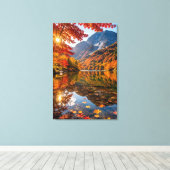 Tranquil Autumn Mountains Crisp Alpine Air Artwork Leinwanddruck (Insitu (Holzboden))