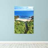 Tranquil Beach at the River Mouth – Wild Nature La Leinwanddruck (Insitu (Holzboden))