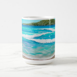 Tranquil Beach Blue Waves Australische Landschaft Kaffeetasse