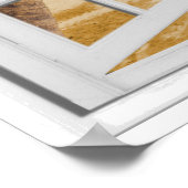 Tranquil Beach Ocean Fake Window View Poster (Ecke)