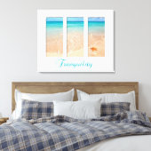 Tranquil Beach Triptych Leinwanddruck (Insitu (Schlafzimmer))