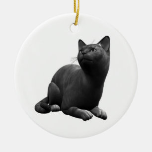 Tranquil Black Cat Ornament