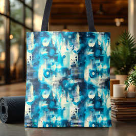 Tranquil Blue Abstrakt Personalisiert Tote Bag Tasche