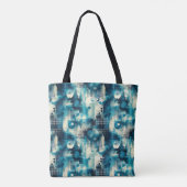 Tranquil Blue Abstrakt Personalisiert Tote Bag Tasche (Rückseite)
