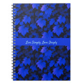 Tranquil Blue Autumnal Leaves Notizblock (Vorderseite)