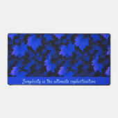 Tranquil Blue Autumnal Leaves Schreibtischunterlage (Vorderseite)