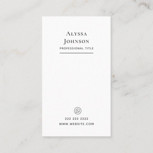 Tranquil Blue Calico Cloud Cat Minimal Visitenkarte (Rückseite)