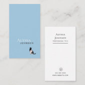 Tranquil Blue Calico Cloud Cat Minimal Visitenkarte (Vorne/Hinten)