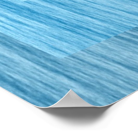 Tranquil Blue Hypnotic Abstract – Modern Minimalis Poster (Ecke)