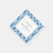 Tranquil Blue Pine Trees Serviette (Ecke)