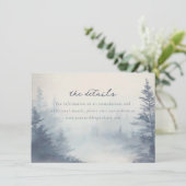 Tranquil Blue Watercolor Forest Scene Begleitkarte (Stehend Vorderseite)