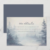 Tranquil Blue Watercolor Forest Scene Begleitkarte (Vorne/Hinten)