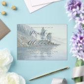 Tranquil Blue Watercolor Landscape Acryleinladungen (In Situ (Hochzeit))