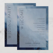 Tranquil Blue Watercolor Waves Programm (Vorne/Hinten)