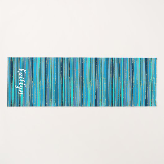 Tranquil Blue Zen | PERSONALISIERT Yogamatte (Vorderseite (Horizontal))