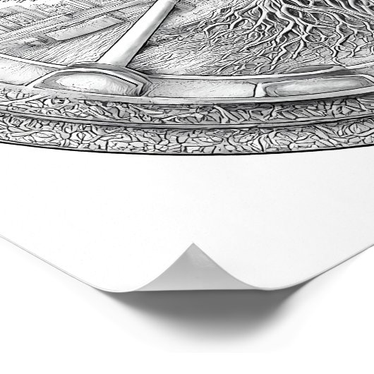 Tranquil Botanical Mandala: Hydroponic Helix Poster (Ecke)