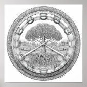 Tranquil Botanical Mandala: Hydroponic Helix Poster (Vorne)